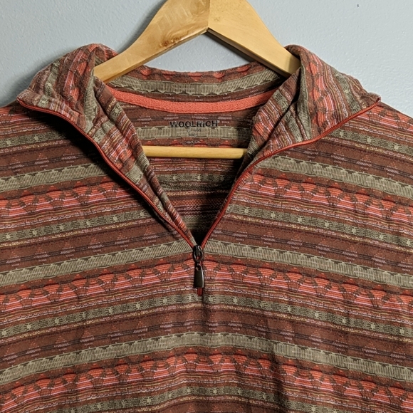 Woolrich Aztec print half zip | Size L - Picture 2 of 6